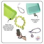 Mobile Phone Clear Charm or Strap Connectors