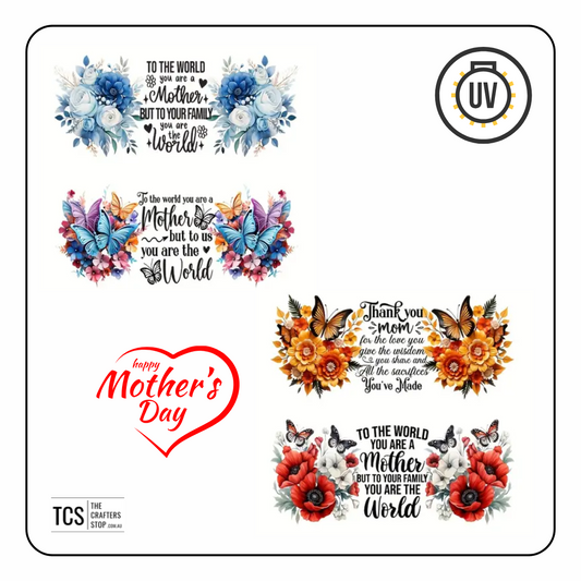 Mothers Day UV Waterproof Stickers/Wrap