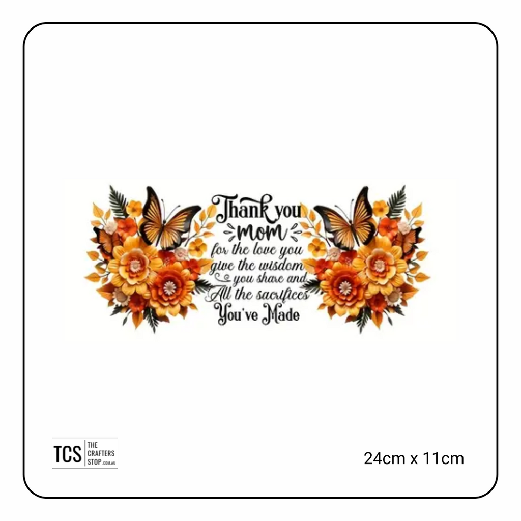 Mothers Day UV Waterproof Stickers/Wrap