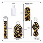 Sunflower Neoprene 5pce Keyring Set