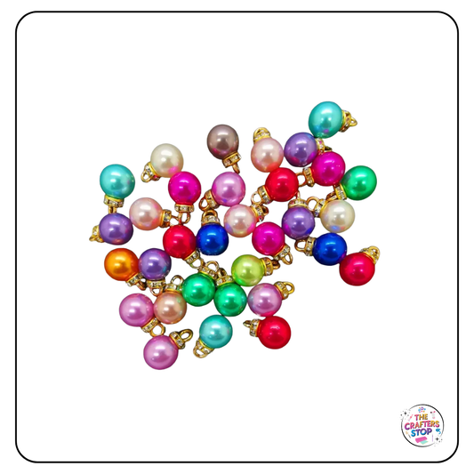 Faux Pearl Charms - Mixed Colours