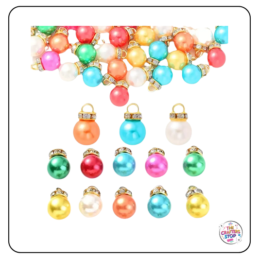 Faux Pearl Charms - Mixed Colours