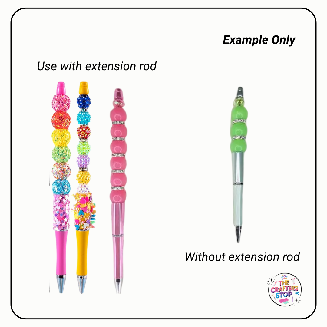 DIY Beadable Pen Extender Rods - 3pcs