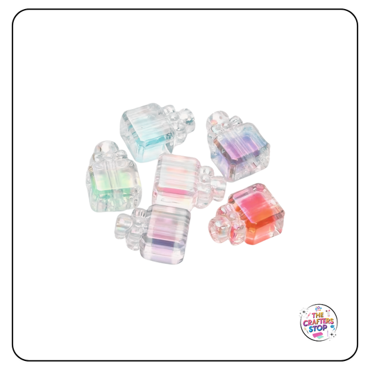 Acrylic Perfume Bottle Iridescent Beads - Perfect for DIY Pens