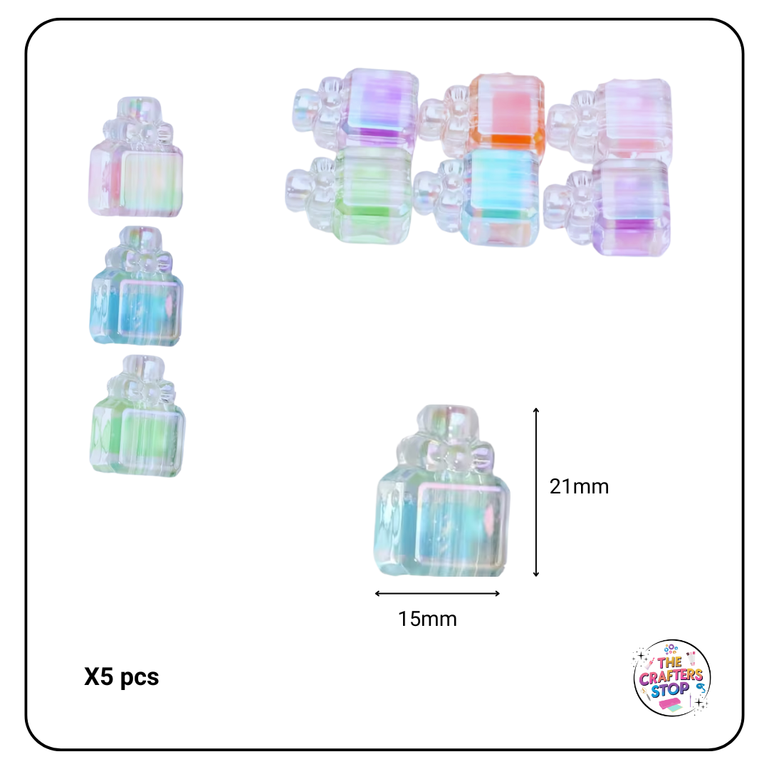Acrylic Perfume Bottle Iridescent Beads - Perfect for DIY Pens