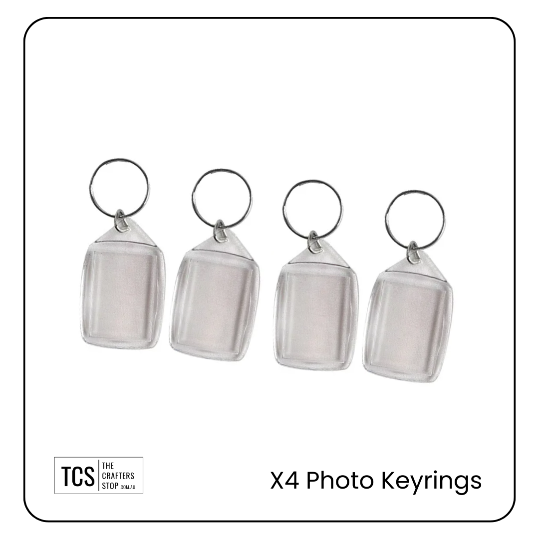 Key Picture Rectangle Acrylic Rectangle Photo Keyrings (X4 Pack) – The Crafters Stop