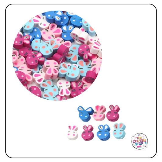 Polymer Clay Easter Bunny Beads