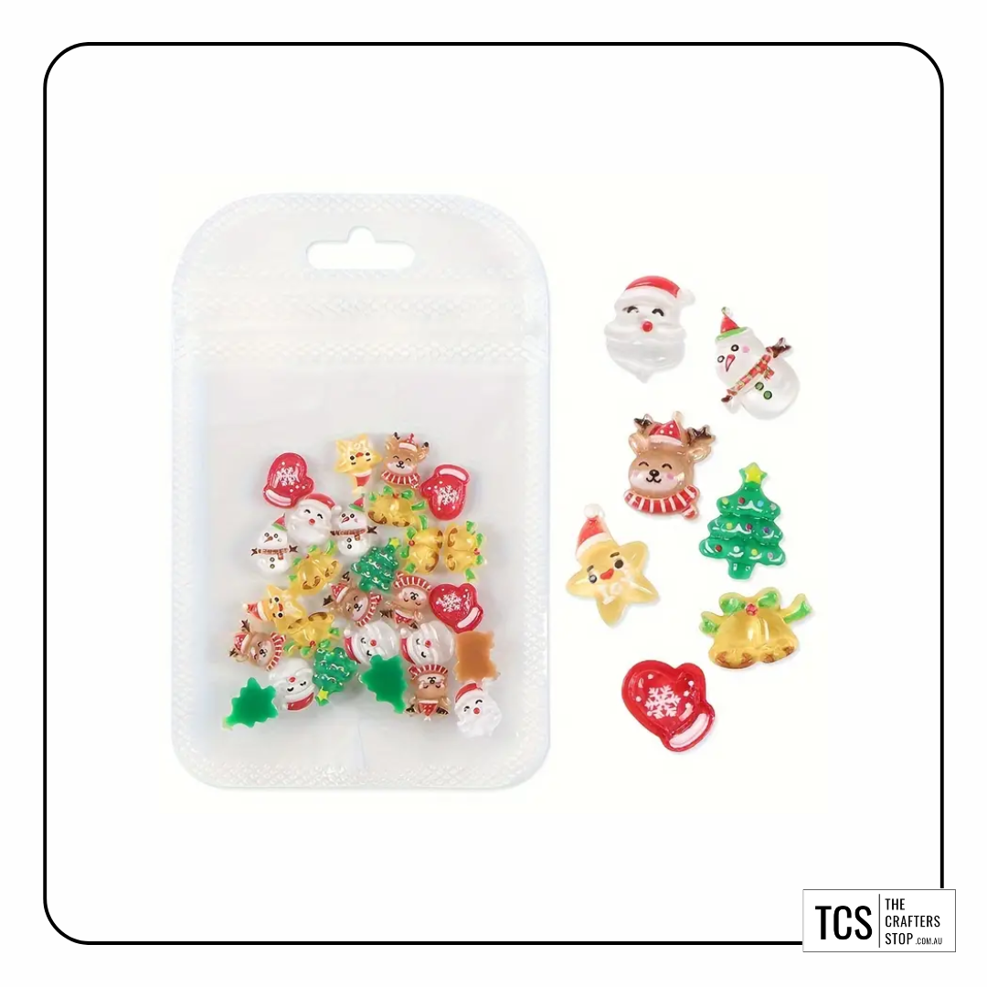 Mini Resin Christmas Charm Embellishments