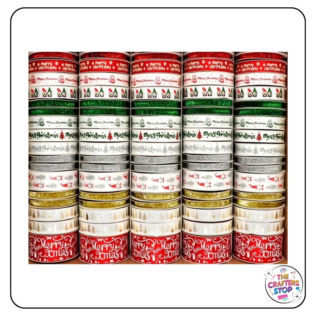 Decorative Christmas Ribbon - Multiple designs & sizes