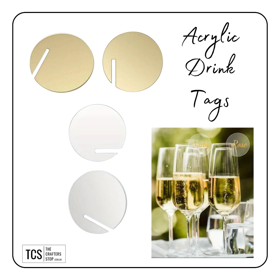 Round Acrylic Drink Tags