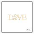 Wooden Love Pawprint Word Cutout