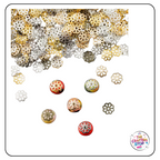 7mm Metal Flower Style Bead Caps