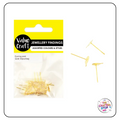 Gold Earring Posts with Hole - 30Pk