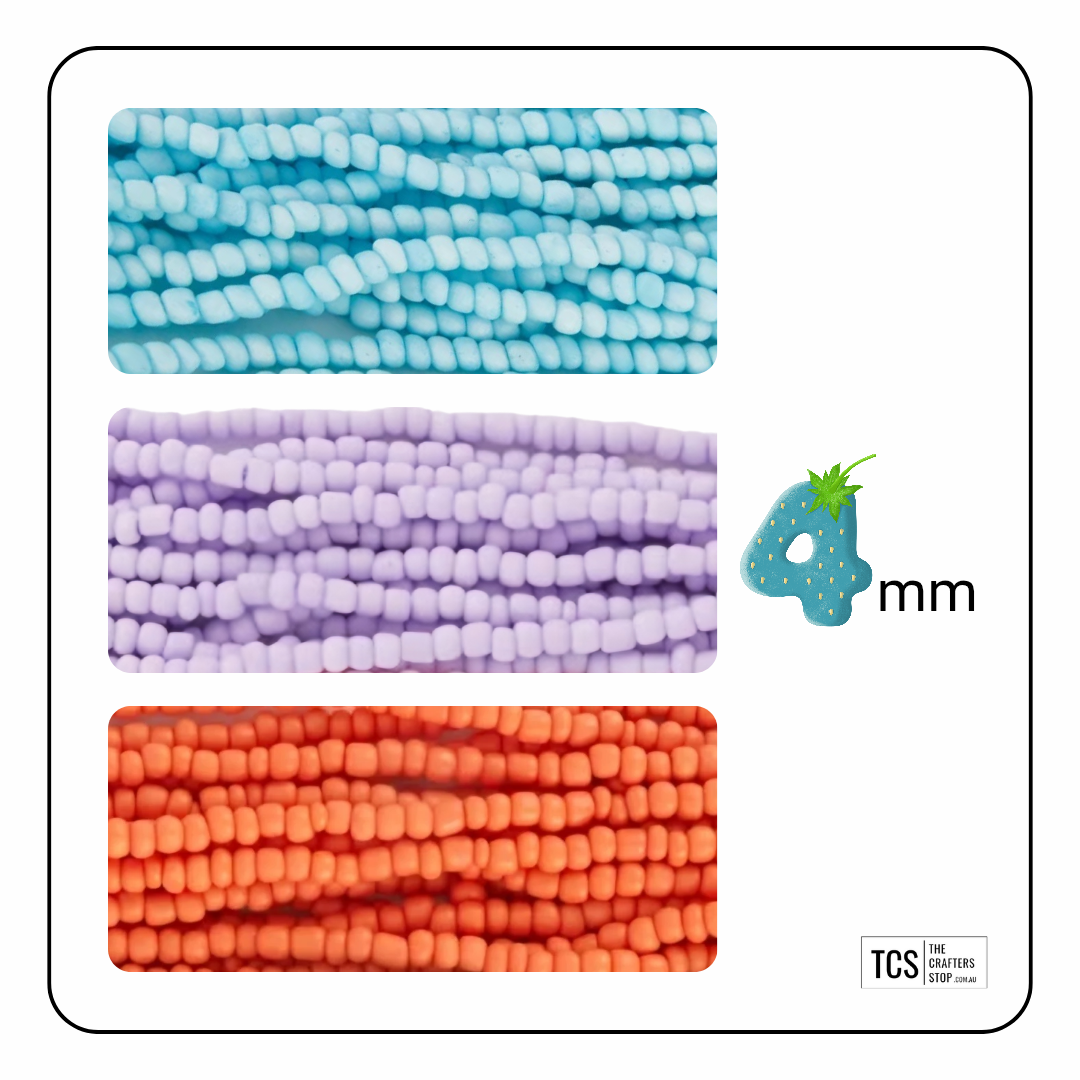 Glass Seed Beads 4mm
