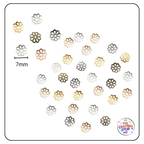 7mm Metal Flower Style Bead Caps