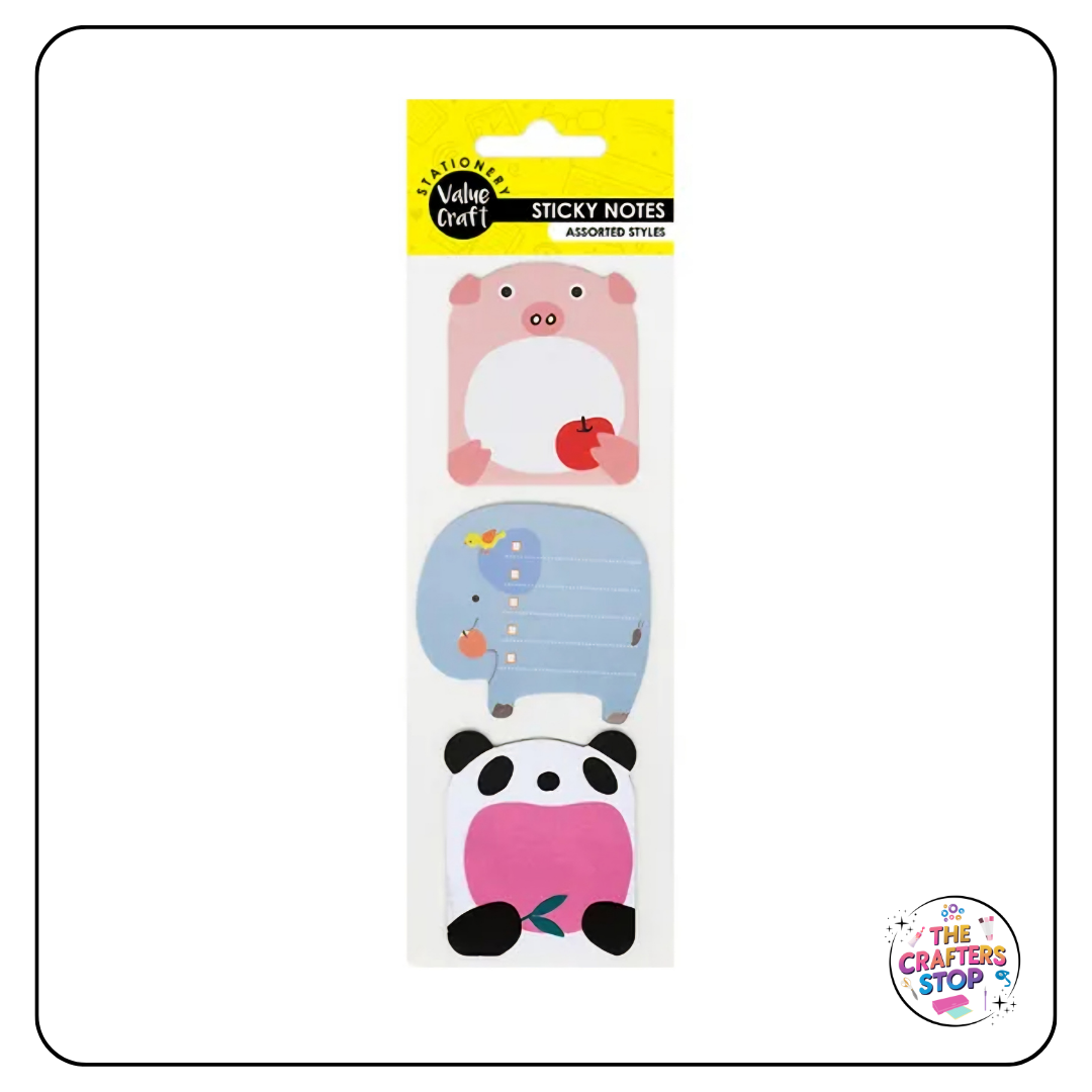 Assorted 3 Pack of Animal Sticky Notes