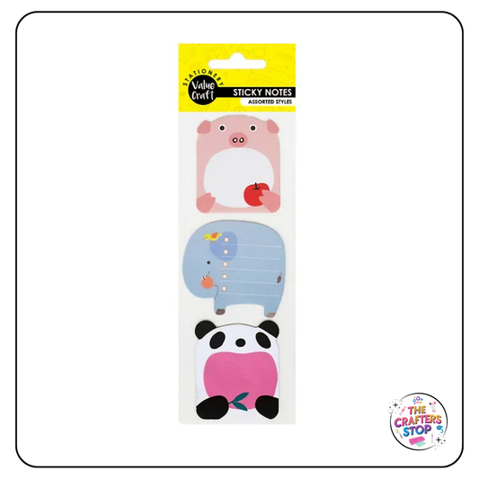 Assorted 3 Pack of Animal Sticky Notes