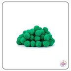 Green or Red Coloured Pom Poms
