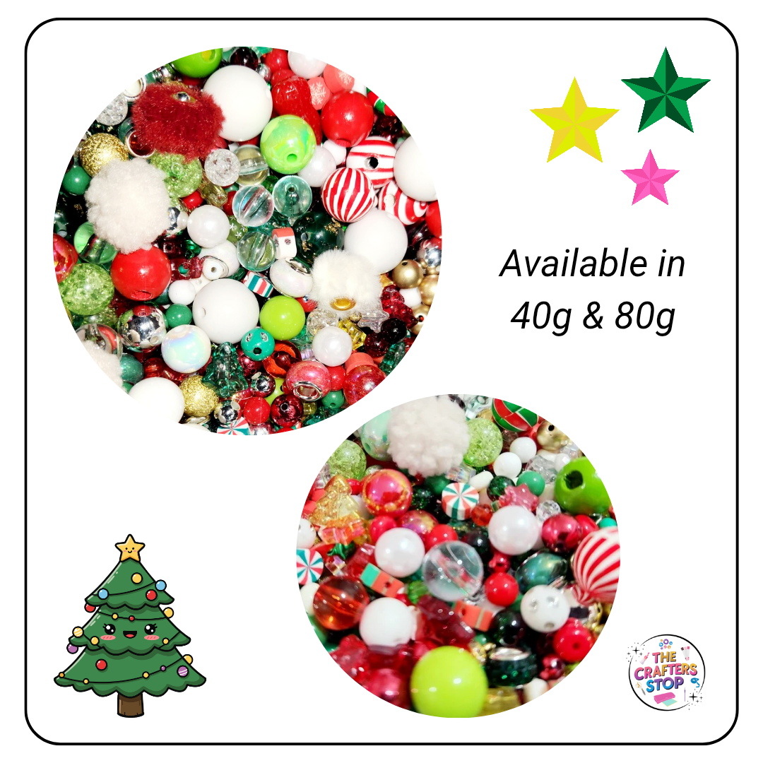 Christmas Bead Mix 40g/80g