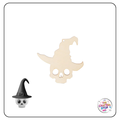 Halloween Wooden Cutout Shapes - Skeleton Witches Hat