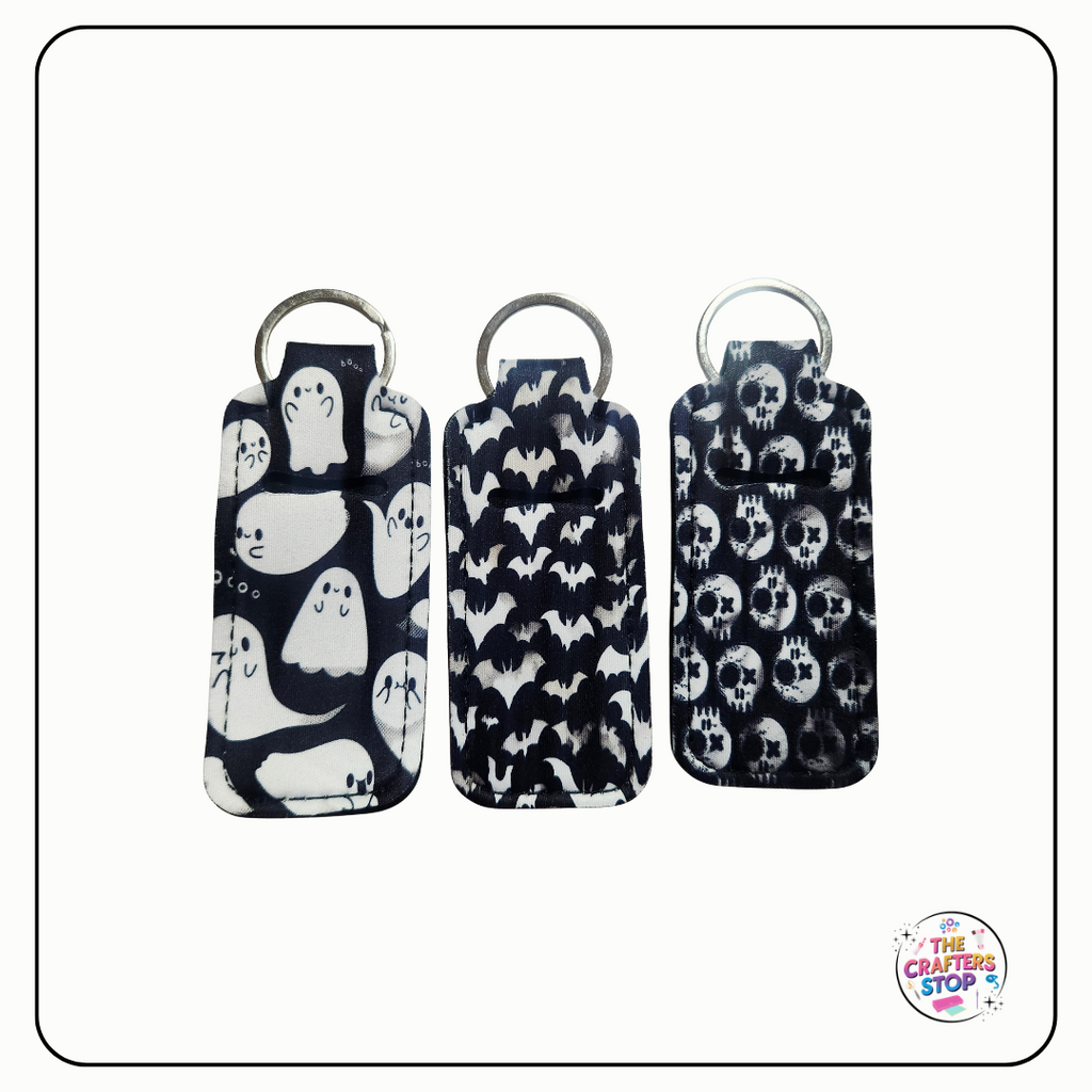 Halloween Themes Chapstick Holder Keyring