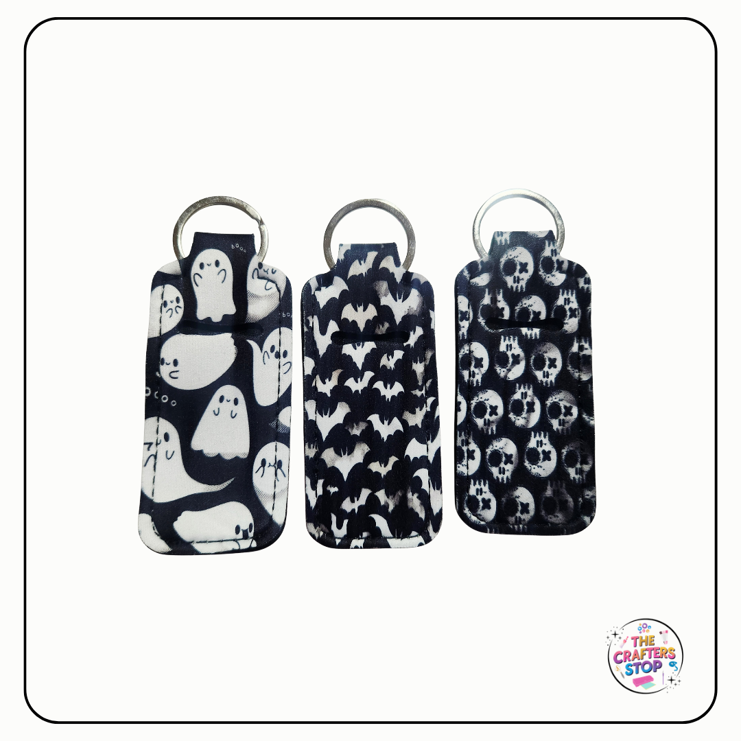 Halloween Themes Chapstick Holder Keyring