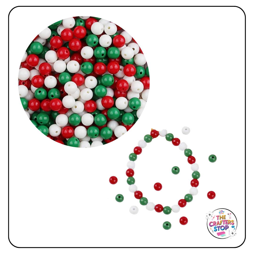 Christmas Acrylic Beads 8mm