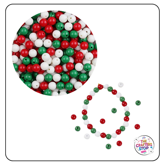 Christmas Acrylic Beads 8mm