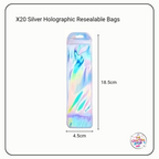 Silver Holographic Resealable Bags