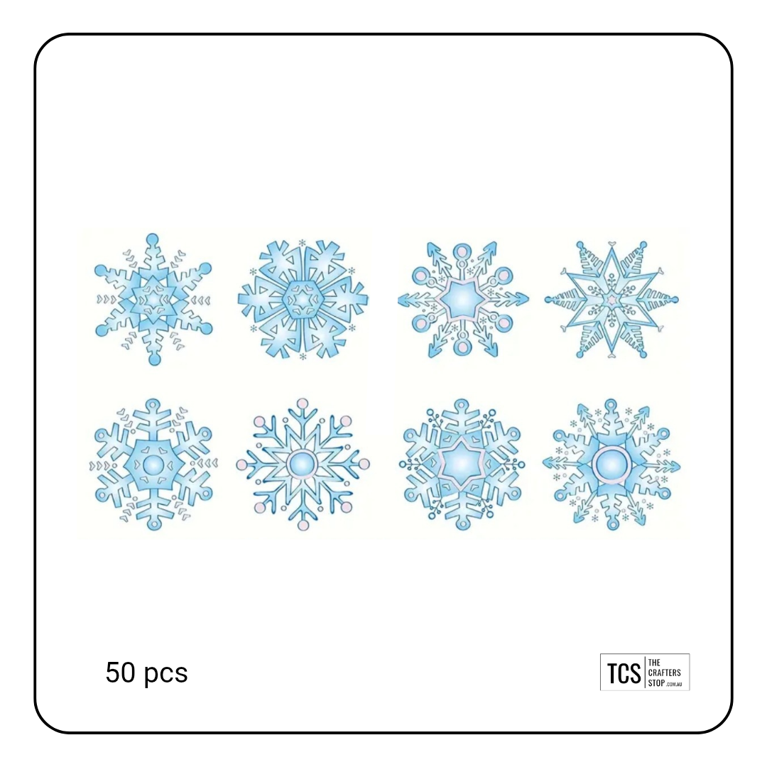 Christmas Blue Snowflake Scrapbooking Stickers