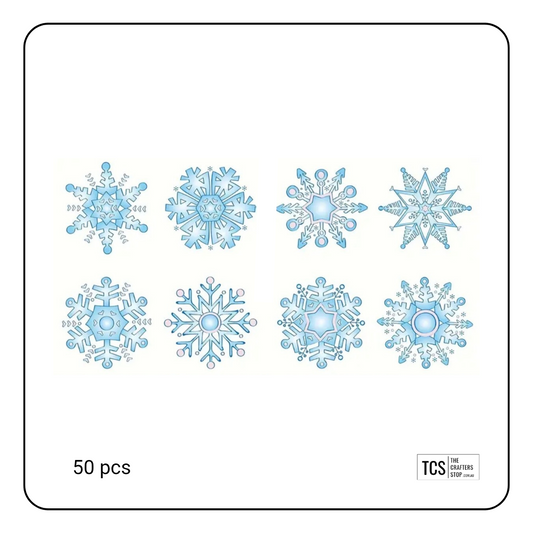 Christmas Blue Snowflake Scrapbooking Stickers