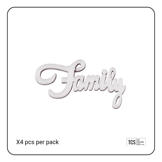 Wooden Family Word Cutouts