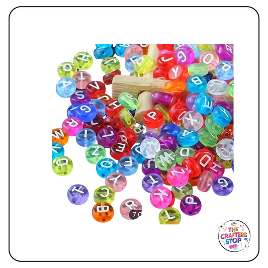 Plastic Alphabet Beads (4 Colours)