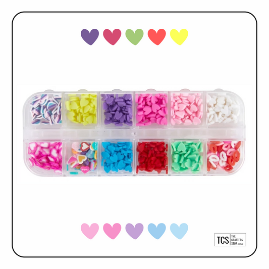 Polymer Clay Heart Slices Add-ins