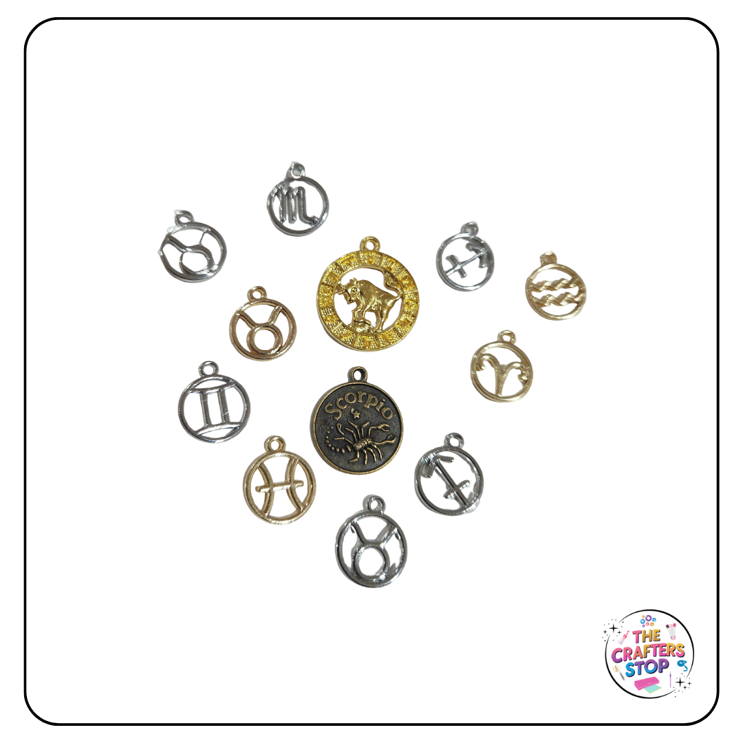Zodiac/ Astrology Themed Metal Charms