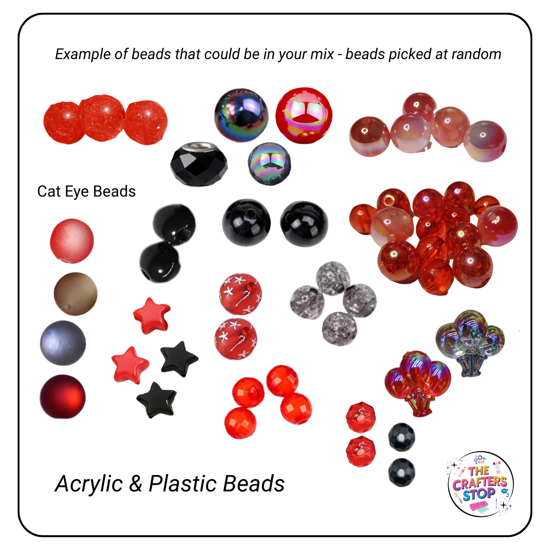 Red & Black Bead Mix