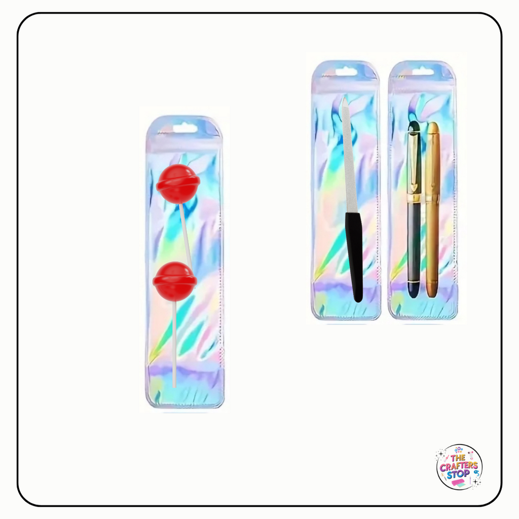 Silver Holographic Resealable Bags