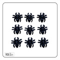 Halloween Flat Back Resin Glitter Mini Spider