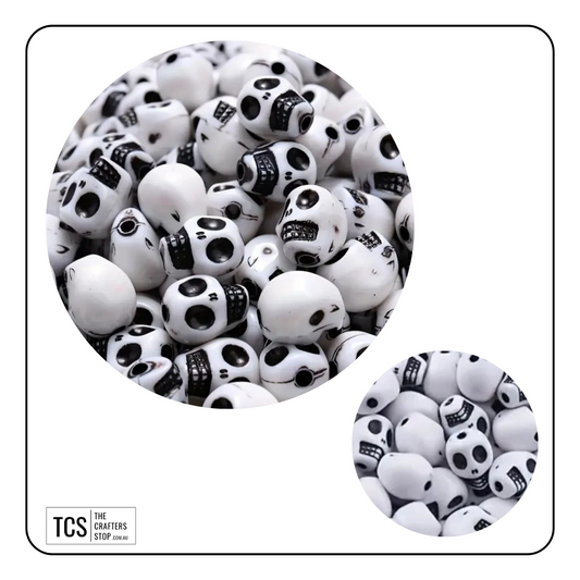 Halloween Acrylic Skull Beads