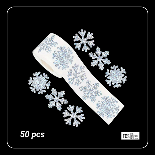 Christmas Silver Snowflakes Scrapbooking Stickers