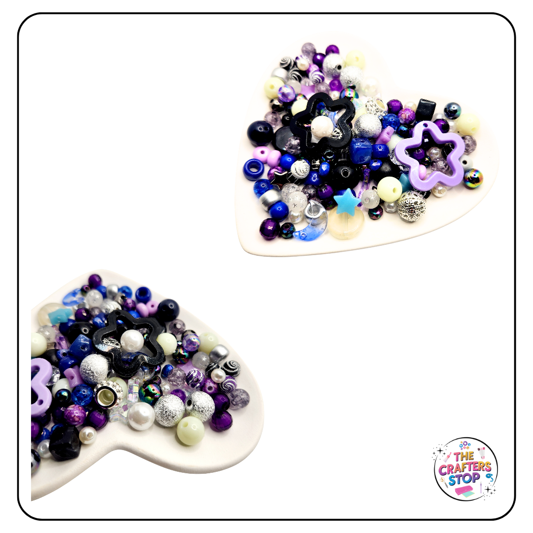 Space, Moon & Stars Bead Mix 50g/100g
