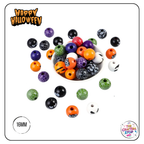 Wooden Halloween Beads - 16mm