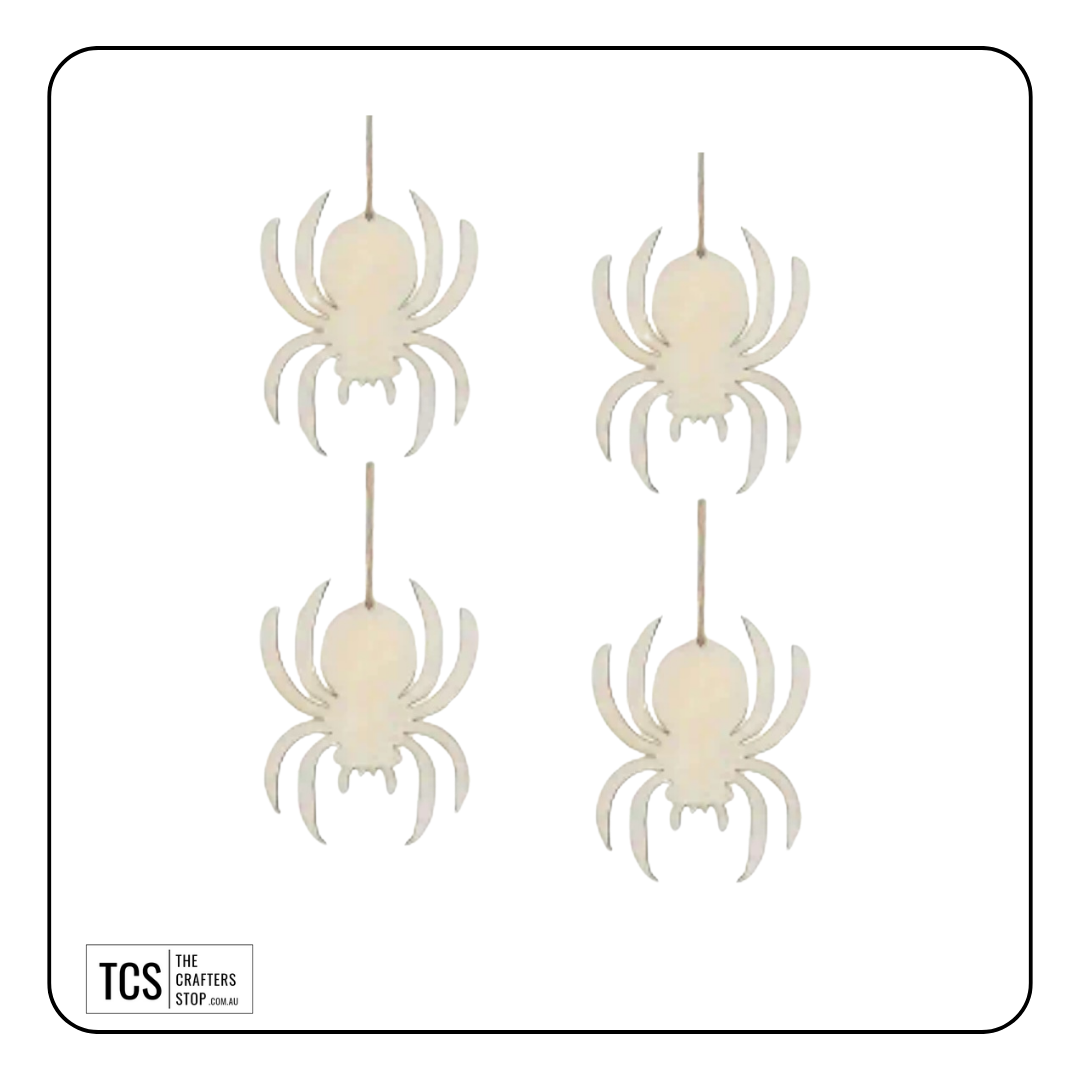 Wooden Halloween Spider Shapes