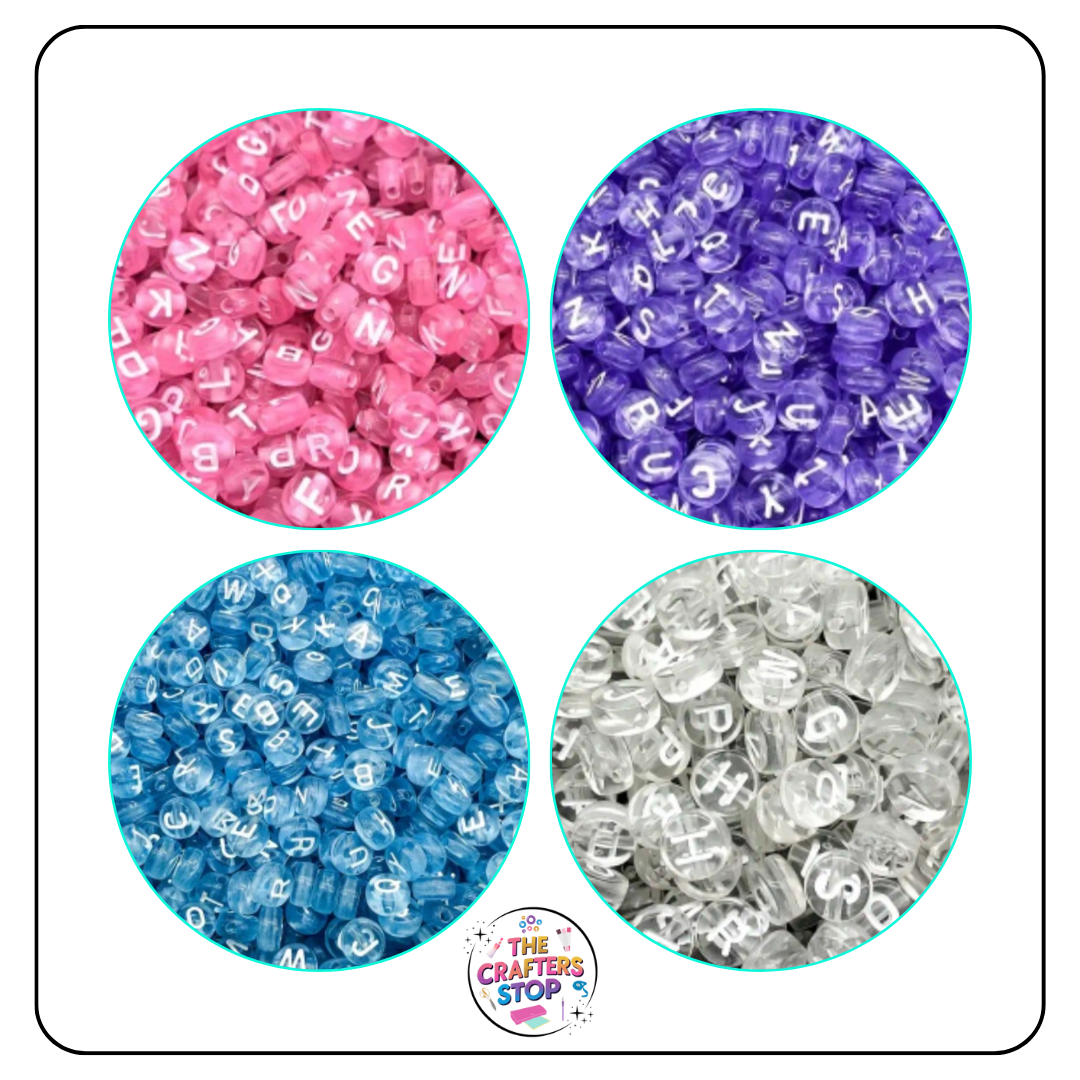 Plastic Alphabet Beads (4 Colours)