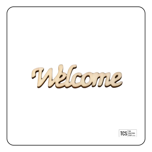 Wooden "Welcome" Shapes
