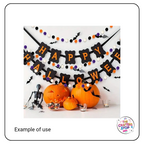 Halloween Themed Coloured Pom Poms
