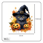 "Black Cat" Halloween Theme Ready Made DTF Iron On Transfers