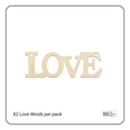 Wooden Love Word Sign