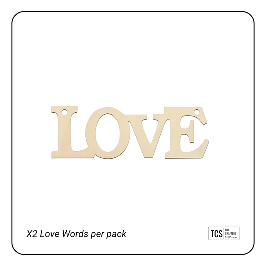 Wooden Love Word Sign