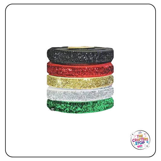 Glitter/Tinsel Style Christmas Ribbon